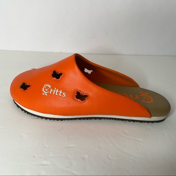 Flip Critts Orange Butterfly Y2K Clog Sandal Vibram Sole Size 7 - Picture 2 of 10